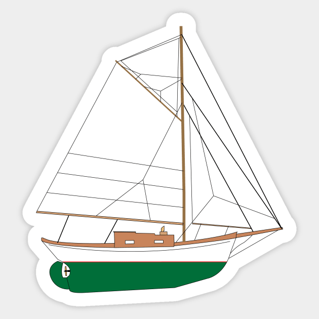 Friendship Sloop Sticker by CHBB